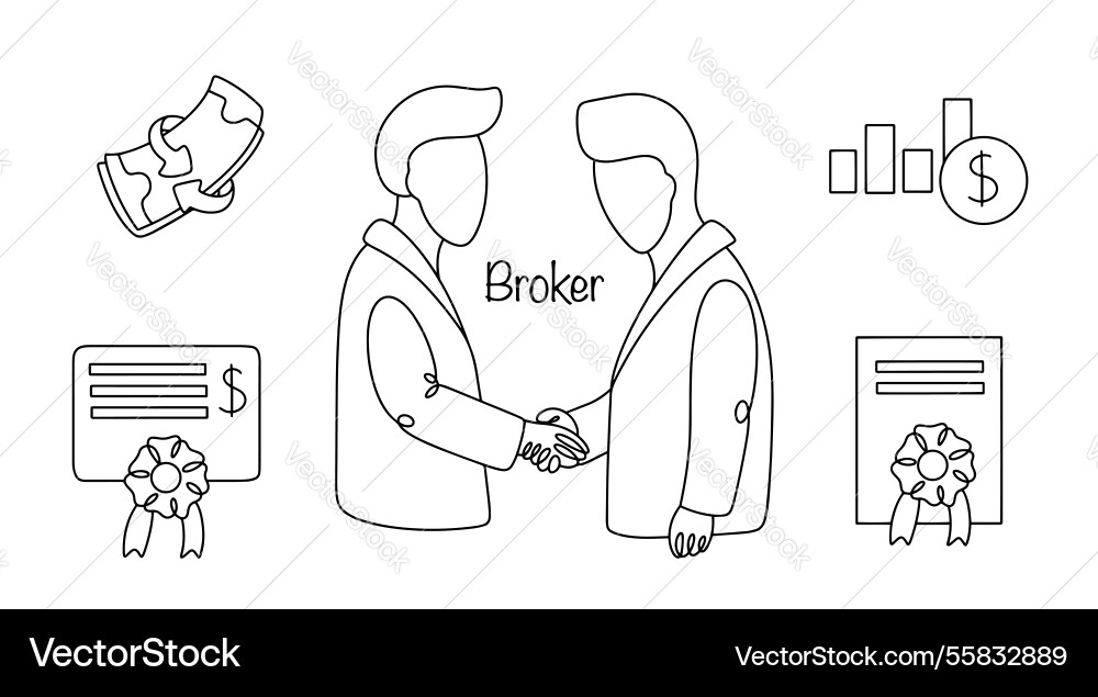 Broker Broker vector image