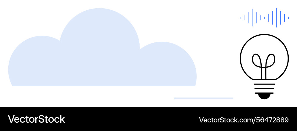 Cloud computing and innovation idea visual Cloud computing and innovation idea visual vector image