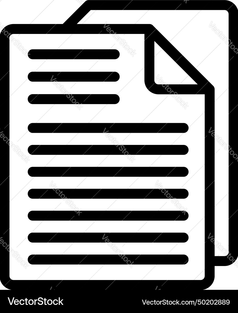 Files text document icon outline online Files text document icon outline online vector image