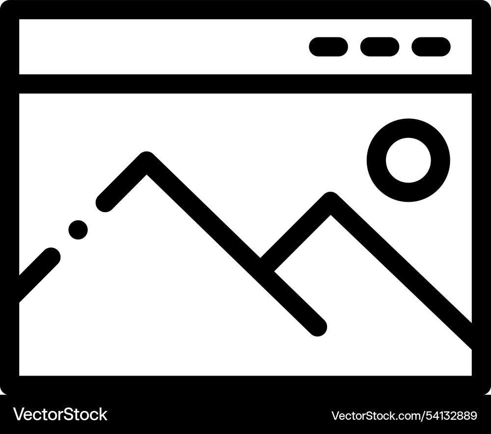 Images icon thin linear style design isolated Images icon thin linear style design isolated vector image
