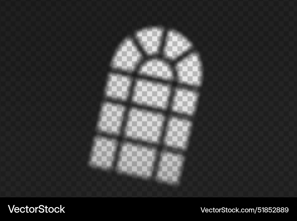Light effect shadow overlay from arched window Light effect shadow overlay from arched window Vector Image