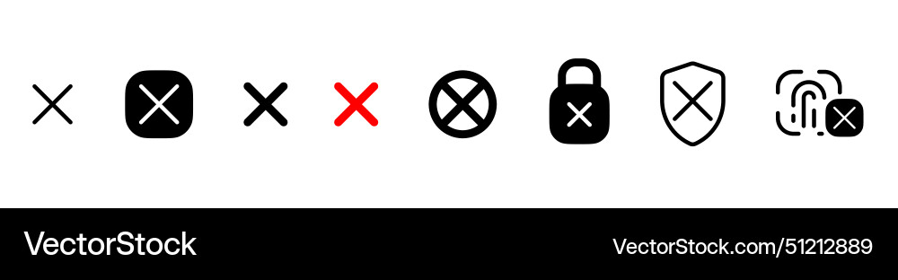 Satz von mehreren Kreuzlinienformen falsches Symbol Satz von mehreren Kreuzlinienformen falsches Symbol vektorbild