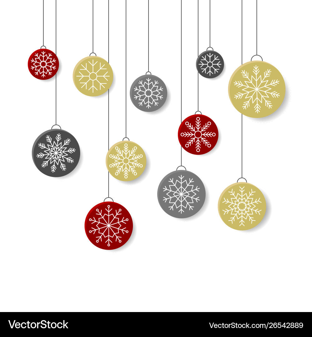 Snowflakes arrange as shape flat design for use Vector Image