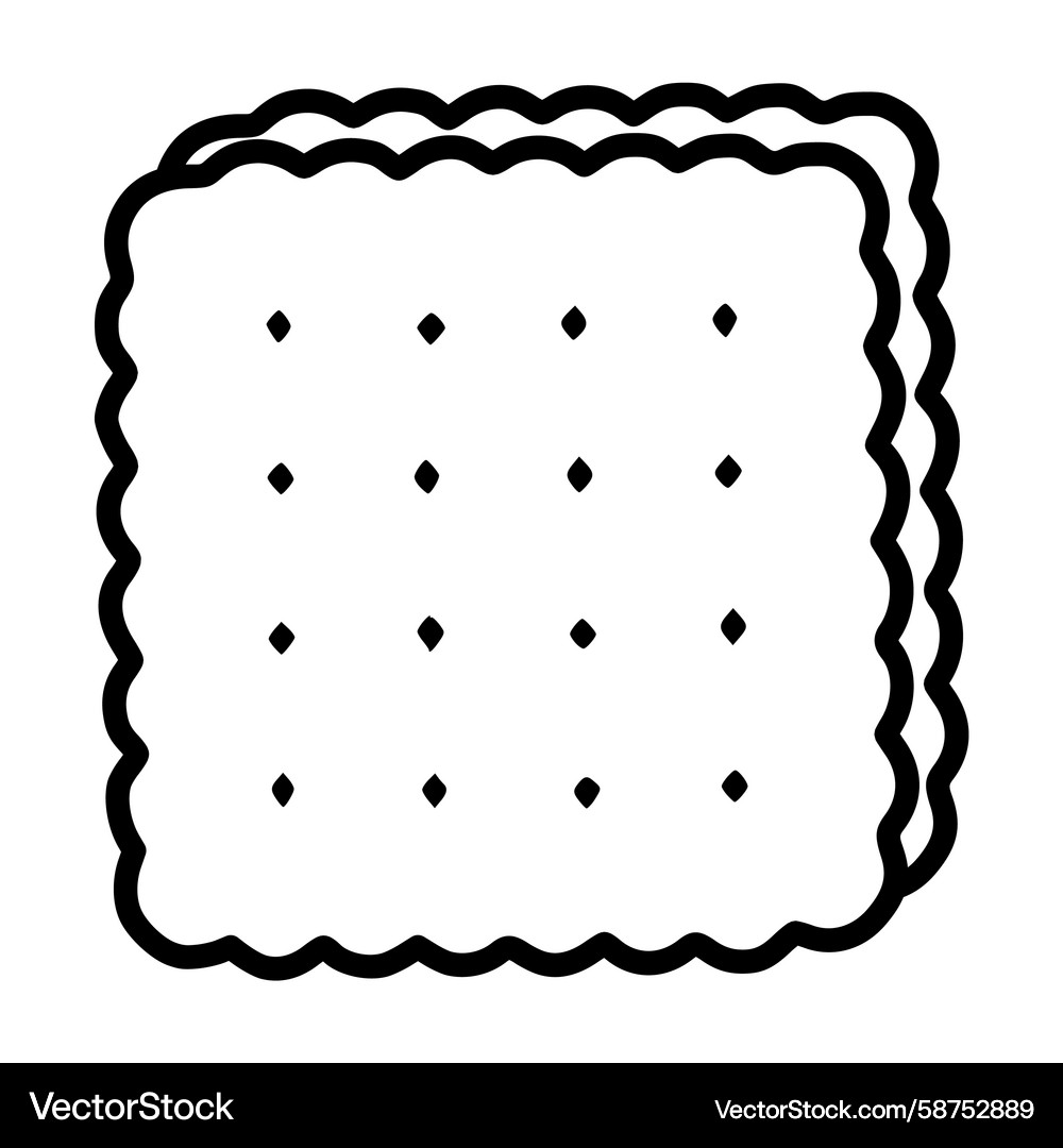 Stacked Square Crackers Vector Image