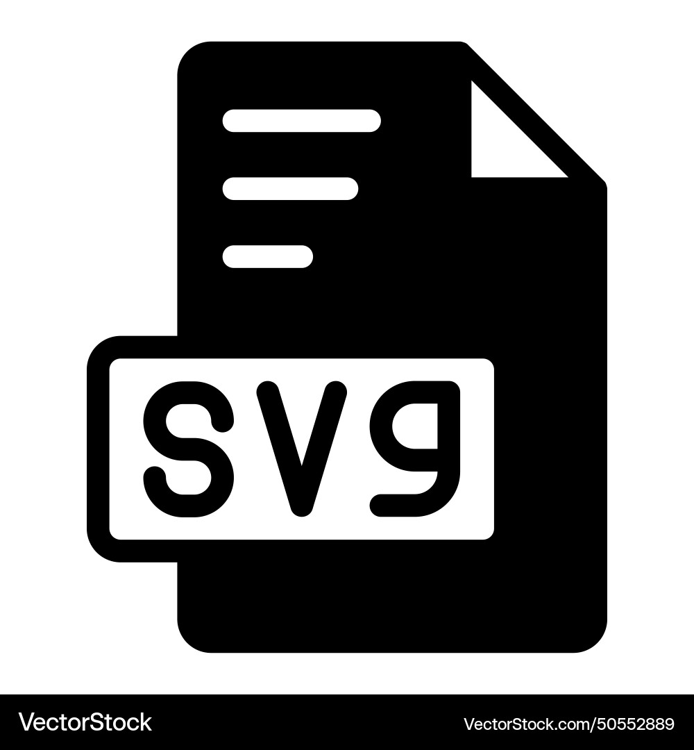 Svg icon glyph design image extension format file Svg icon glyph design image extension format file vector image