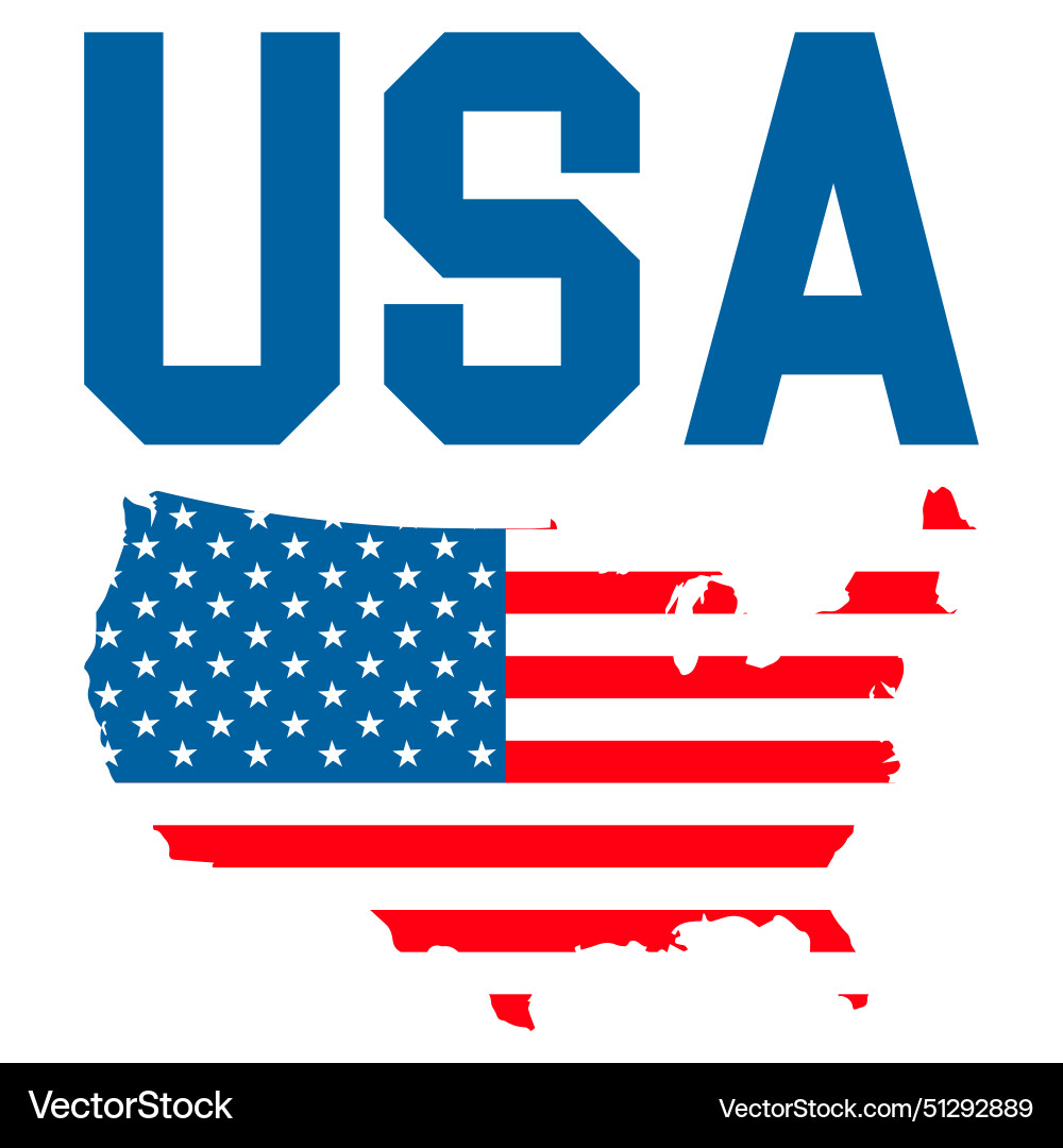 USA Typography - Independence Day Vector Image