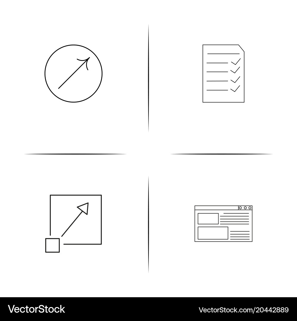 Web und Text einfache lineare Icon setsimple Umriss vektorbild