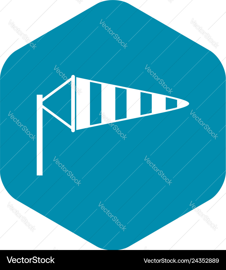 Windsock icon simple style Windsock icon simple style vector image