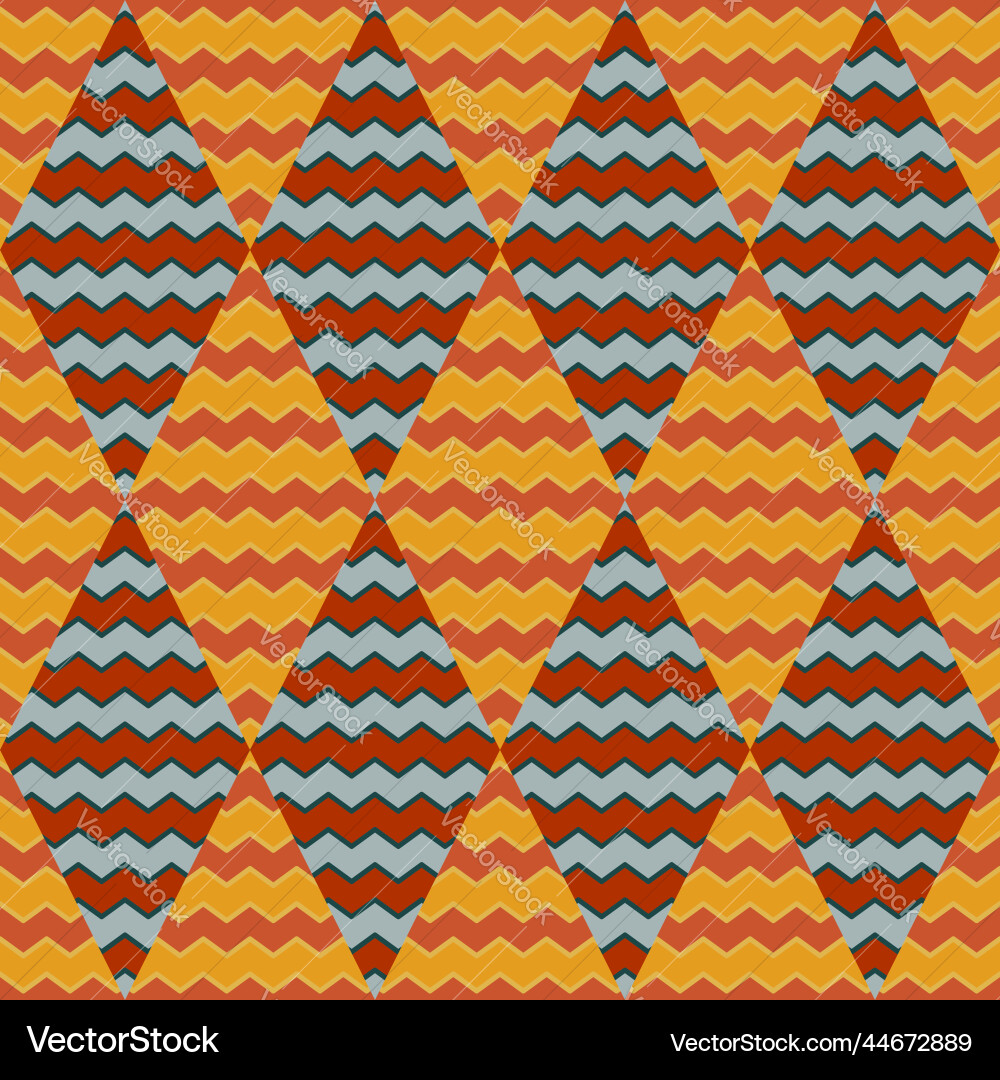 Zig zag wave seamless pattern hand drawn lines Zig zag wave seamless pattern hand drawn lines vector image