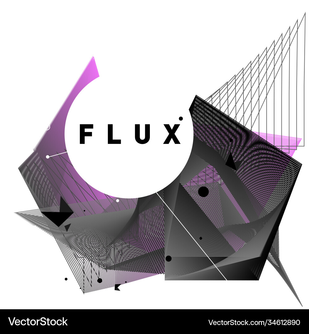 3d colorful wave background dynamic flux effect Vector Image
