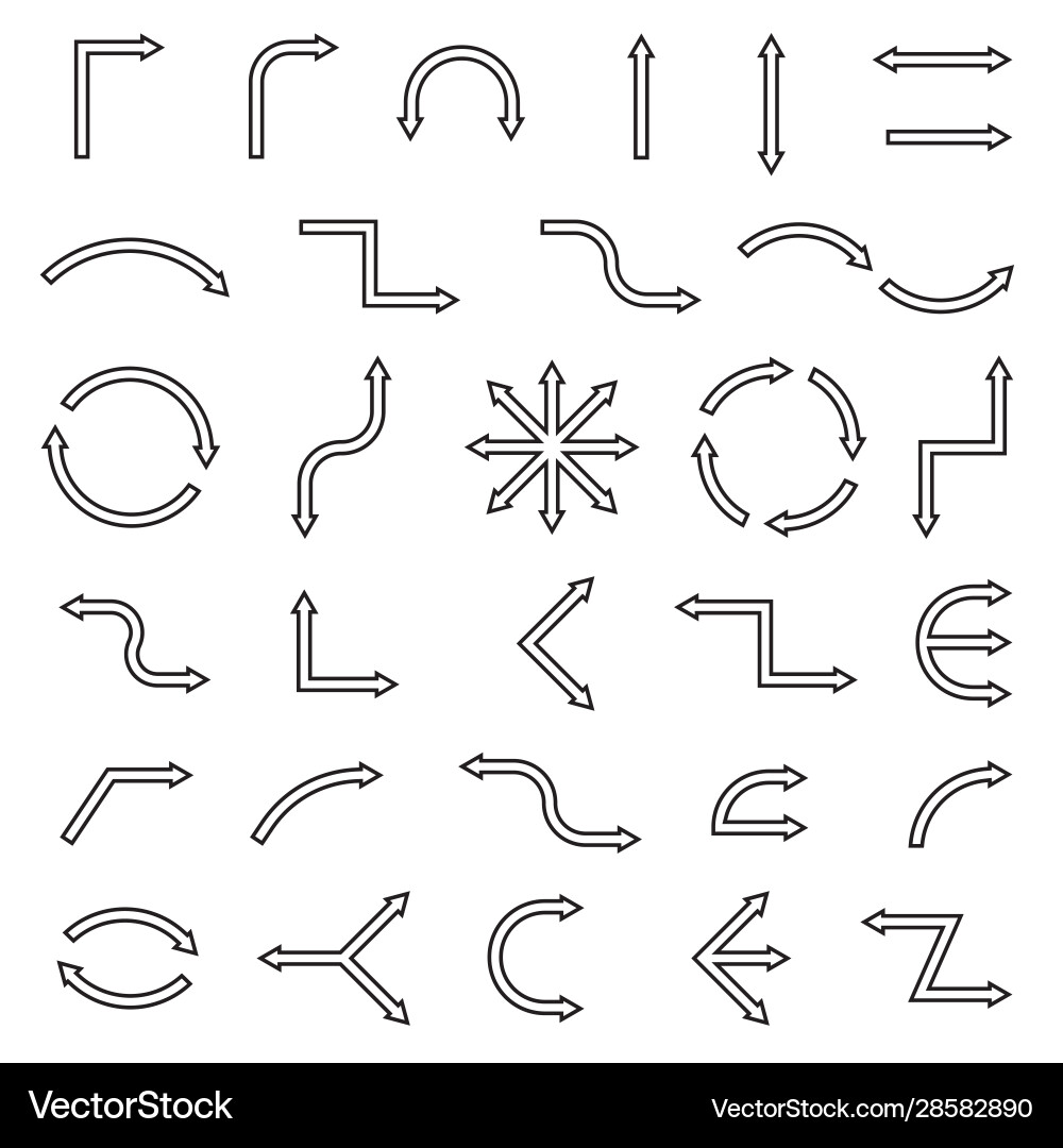 Arrows collection with simple style Arrows collection with simple style Vector Image