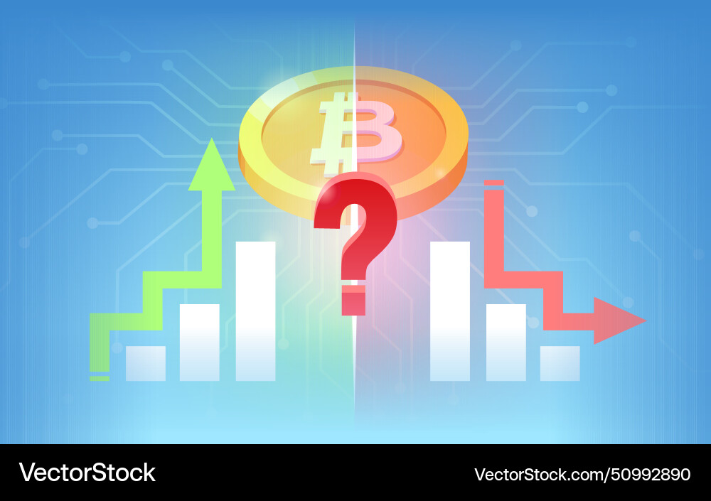 Bitcoin price after halving event vector image