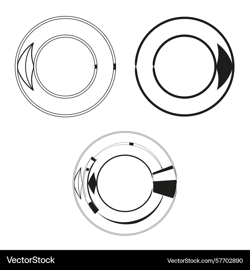 Circular abstract elements concentric ring Circular abstract elements concentric ring vector image