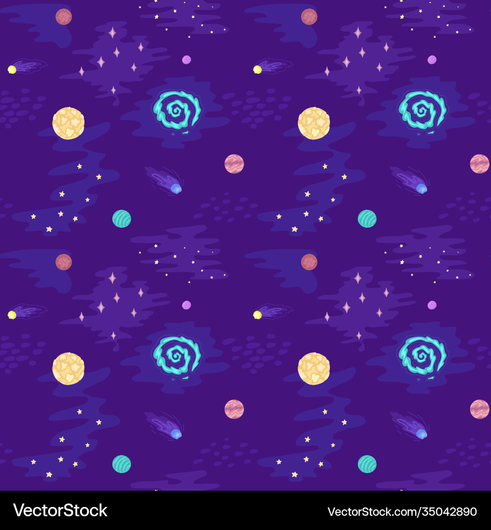 Cosmic seamless pattern space texture Cosmic seamless pattern space texture vector image