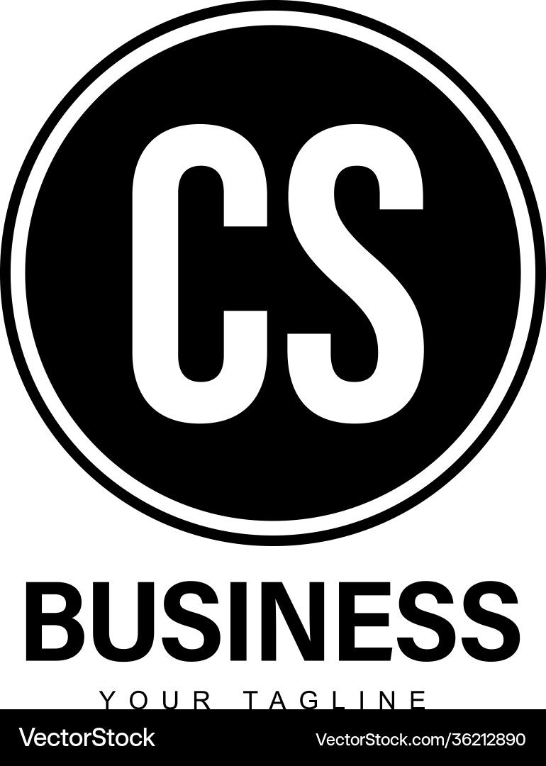 Cs initial a logo design with abstract style Cs initial a logo design with abstract style vector image