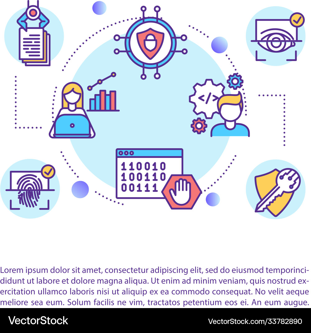 Cyber and security concept icon with text Cyber and security concept icon with text vector image