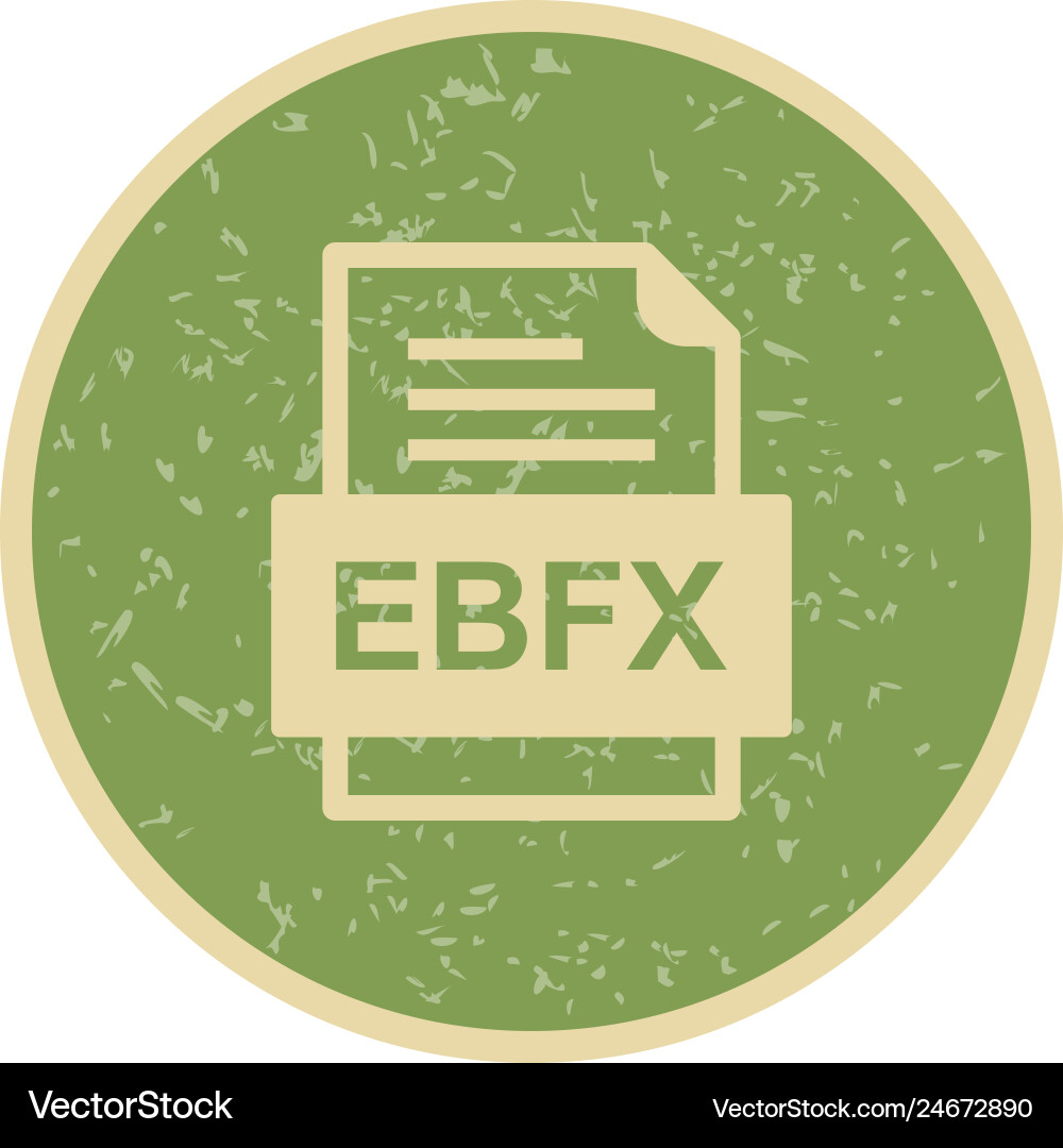 Ebfx file document icon Vector Image
