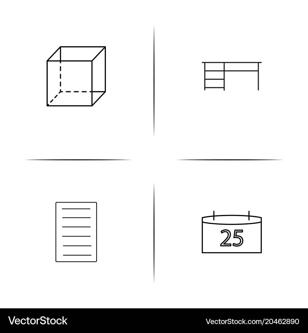 Education and science simple linear icon set Vector Image