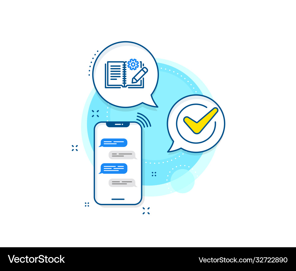 Engineering documentation line icon technical Engineering documentation line icon technical vector image