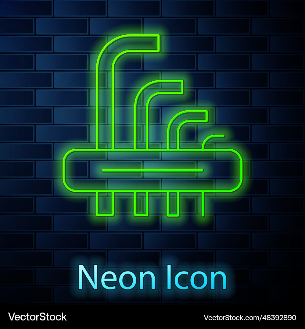Glowing neon line tool allen keys icon isolated Glowing neon line tool allen keys icon isolated Vector Image