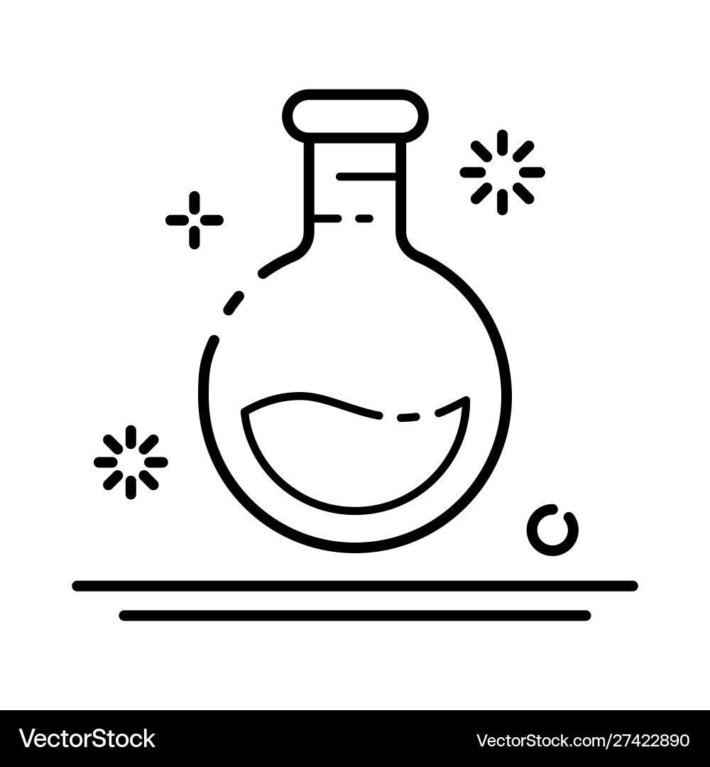 Laboratory flasks icon set Vector Image