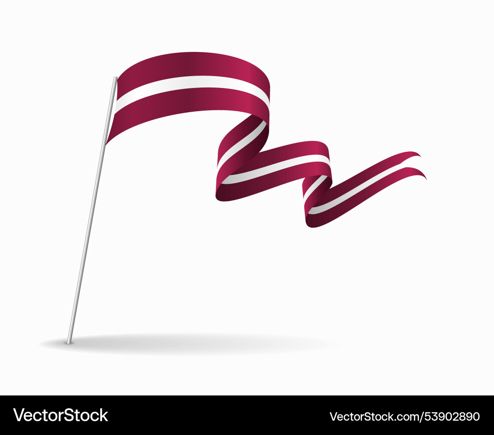 Latvian Flag Wave Background vector image