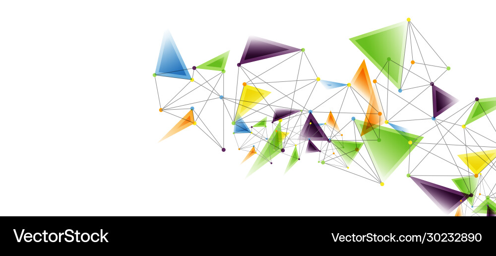 Line points connections triangular technology Line points connections triangular technology Vector Image