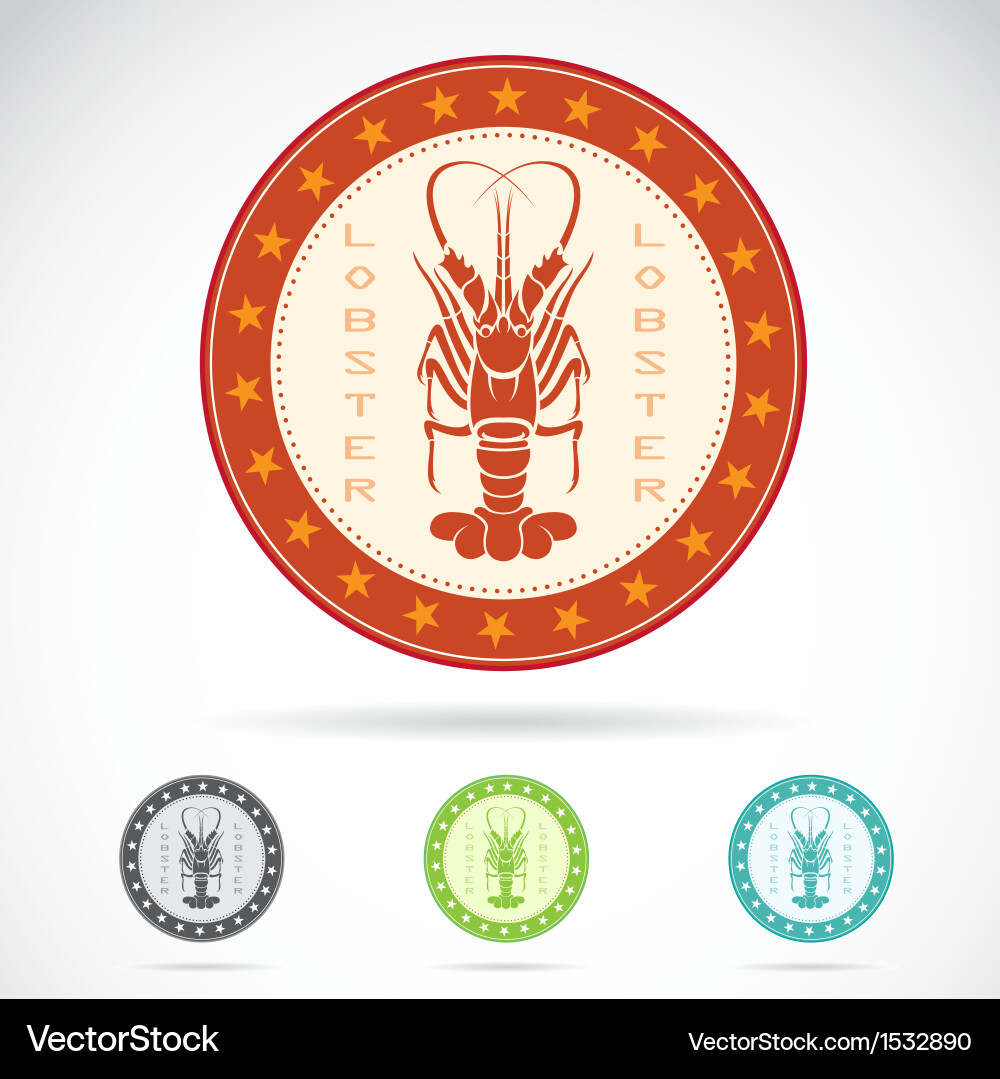Lobster Labels Collection Vector Image
