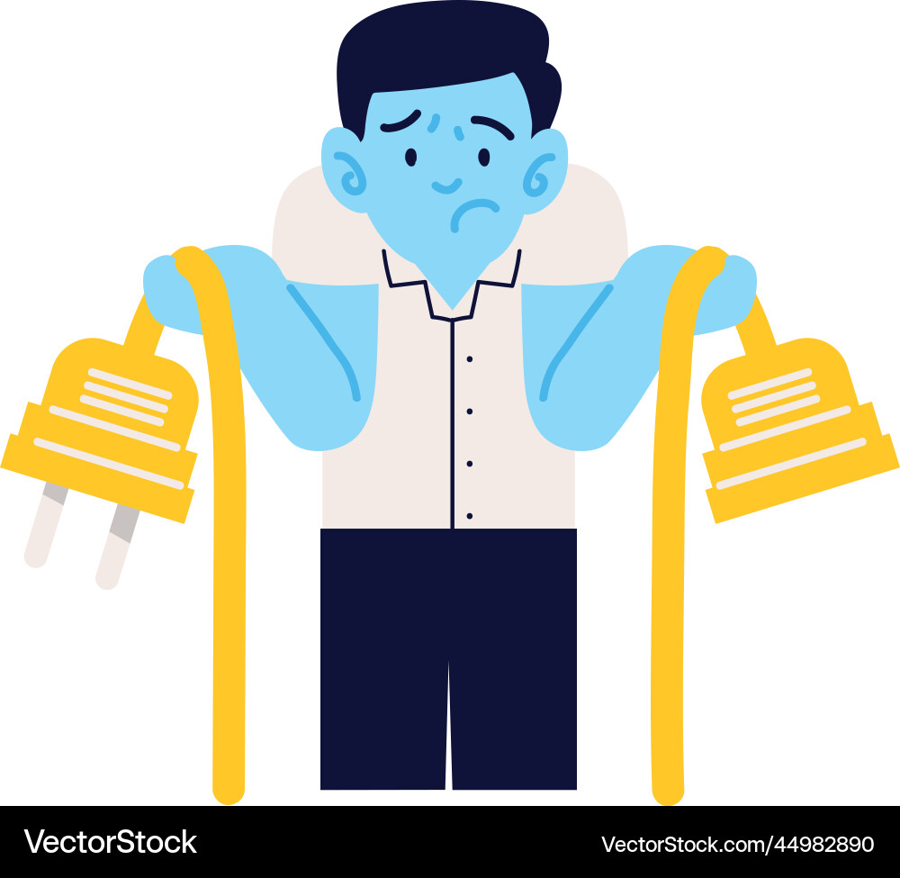 Man with 404 error concept vector image