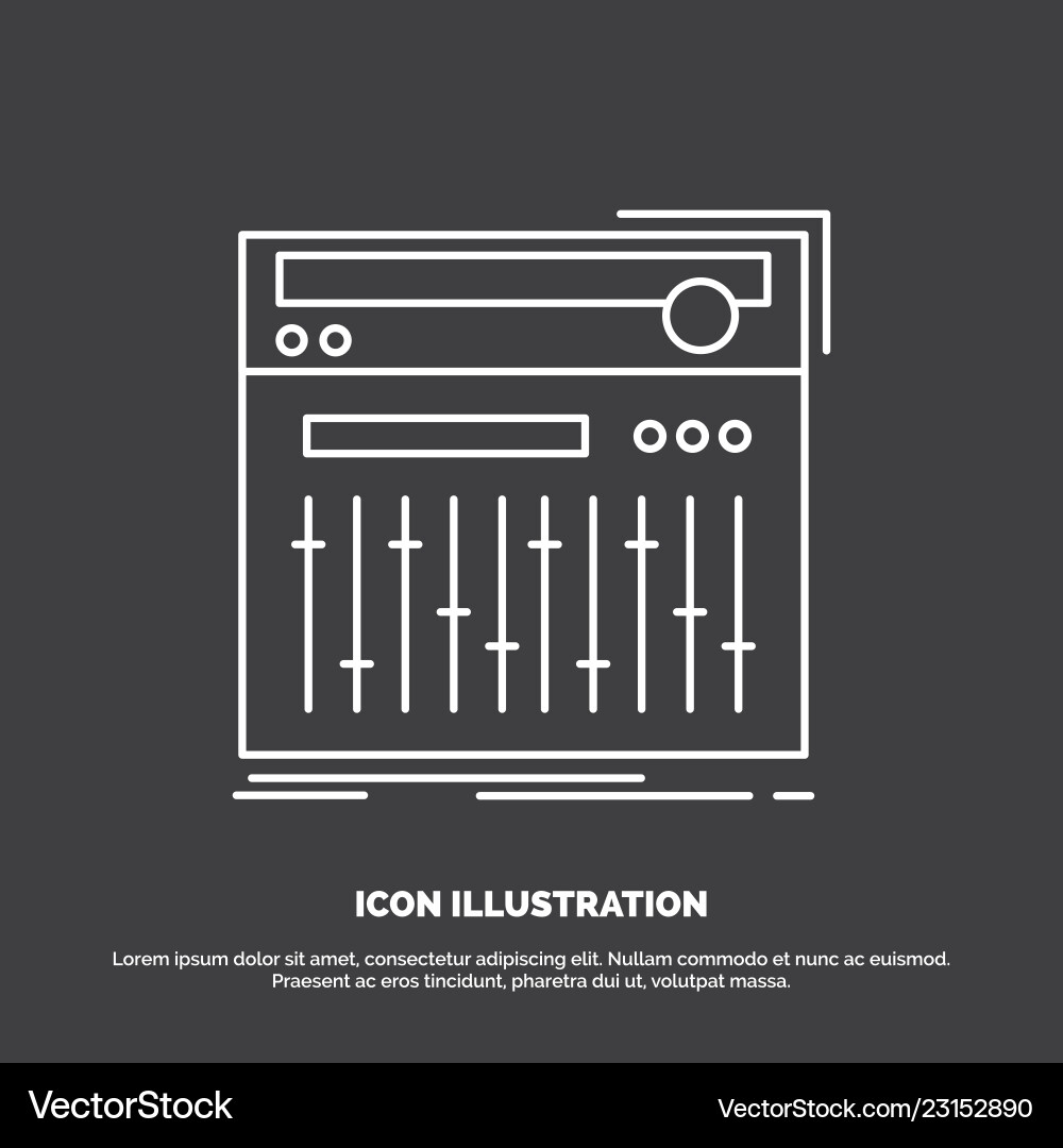 MIDI Sound Controller Icon vector image