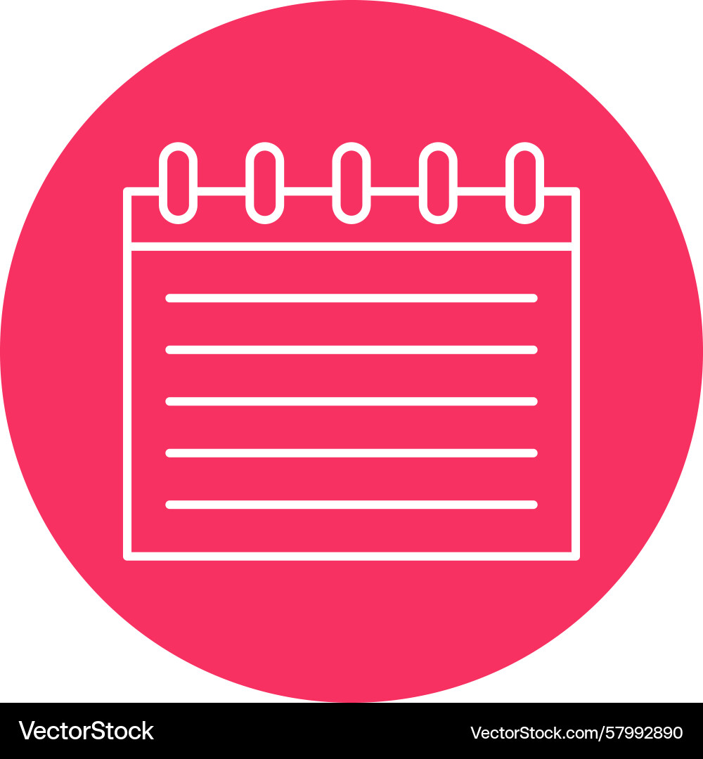 Multi Line Notepad Vector Image