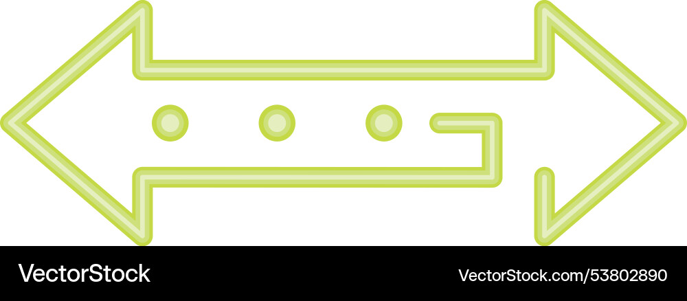 Neon arrows opposite directions Vector Image