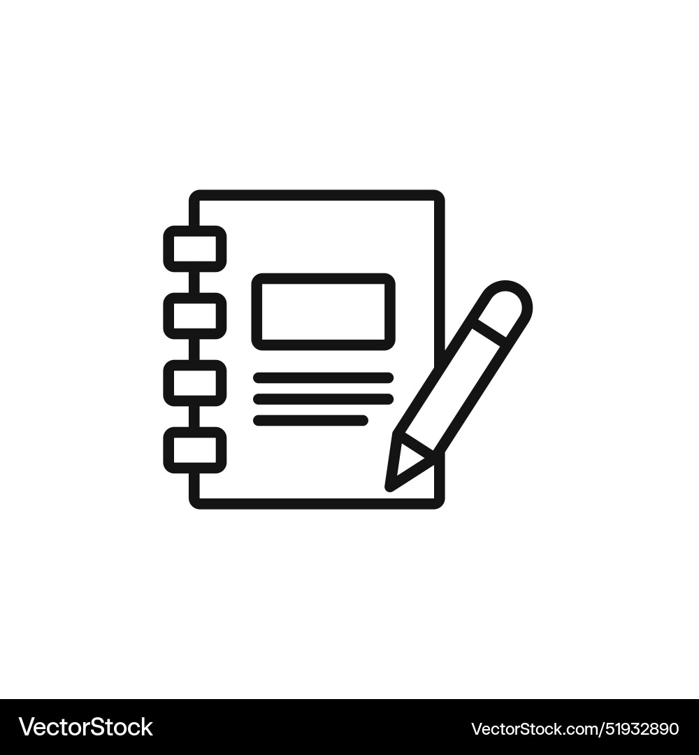 Open notebook icon perfect for note-taking Open notebook icon perfect for note-taking Vector Image