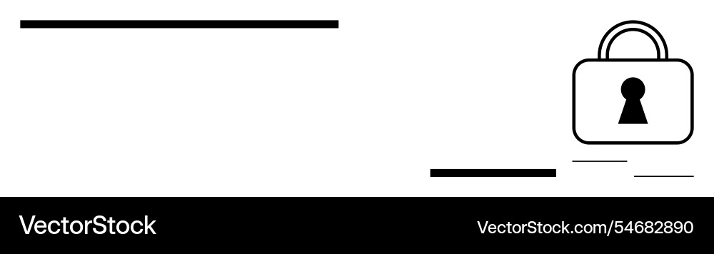 Padlock with keyhole and horizontal lines Padlock with keyhole and horizontal lines Vector Image