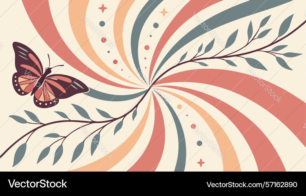 Psychedelic swirl burst abstract background vector image
