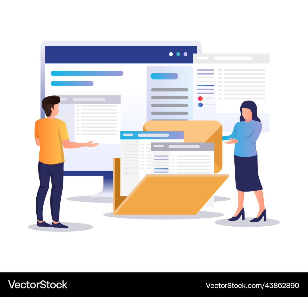 Selecting email data to post Vector Image