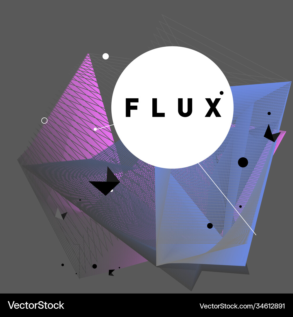 3d colorful wave background dynamic flux effect Vector Image