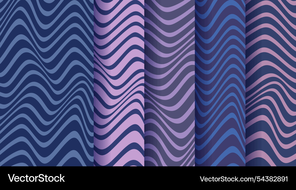 A set abstract patterns texture with wavy curves Vector Image