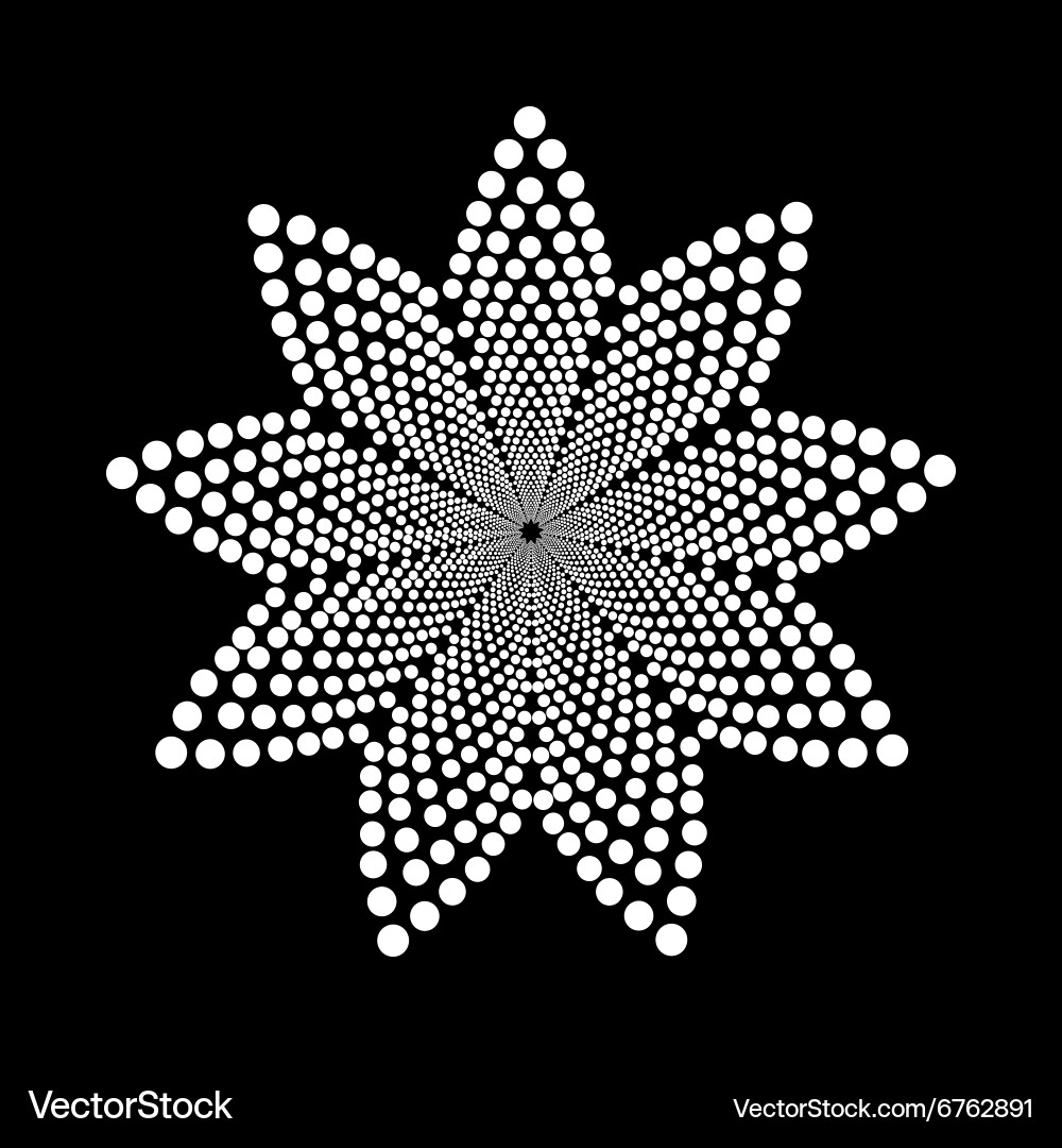 Abstract dotted shape design element vector image