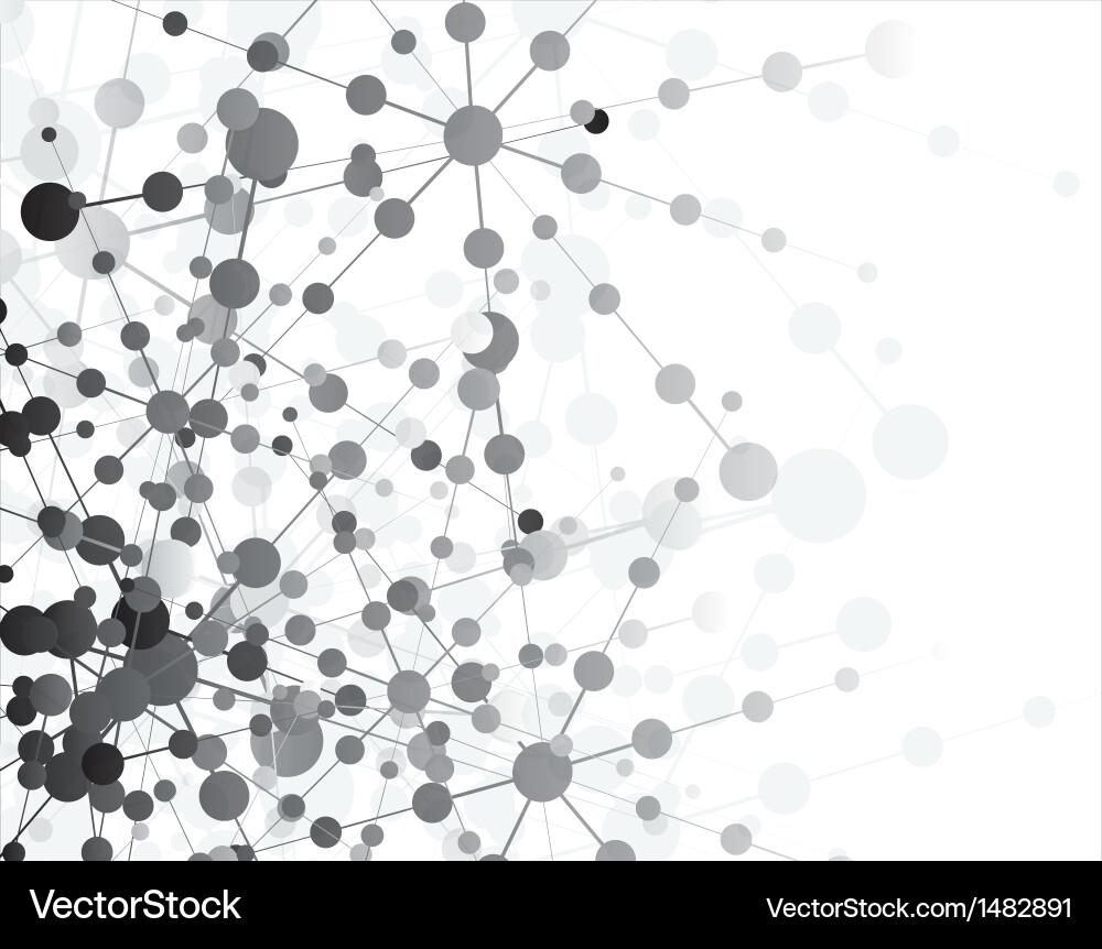 Abstract molecular structure background vector image