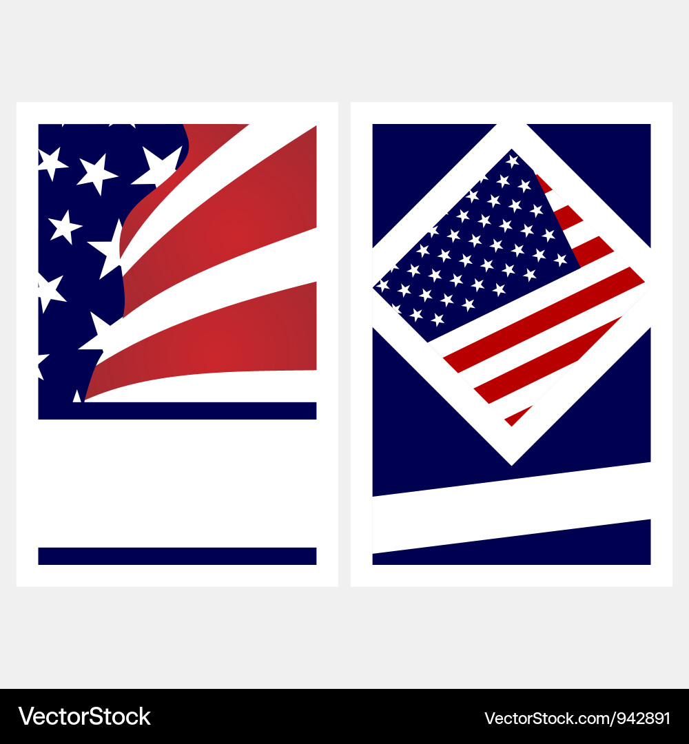 American Flag Election Posters Vector Image