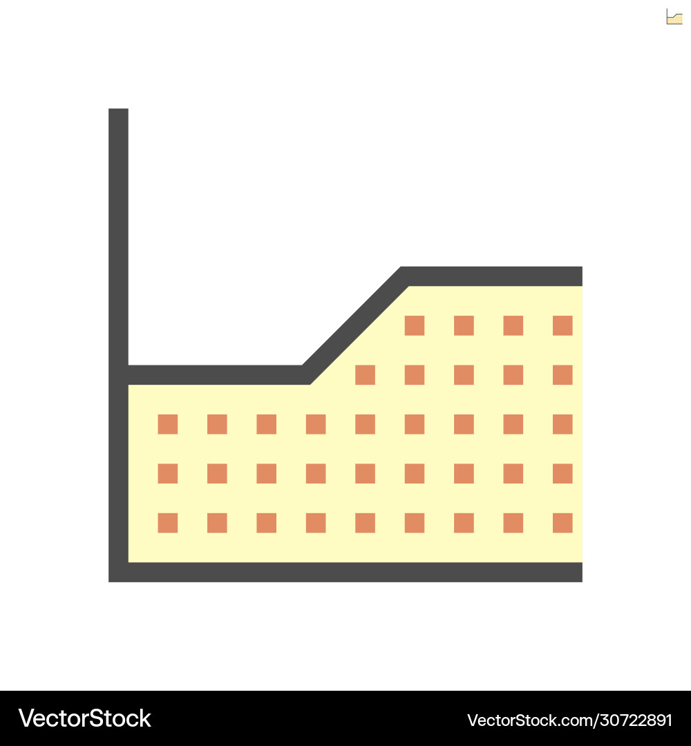 Area graph for statistics display icon design Area graph for statistics display icon design vector image