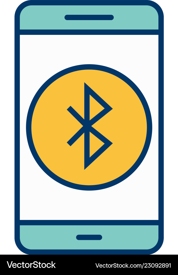 Bluetooth mobile application icon Vector Image
