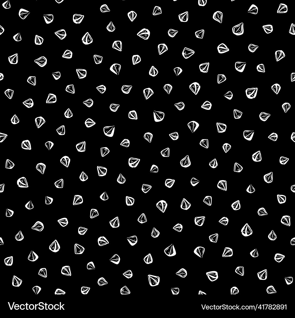 Buckwheat pattern in sketch style on black Buckwheat pattern in sketch style on black vector image