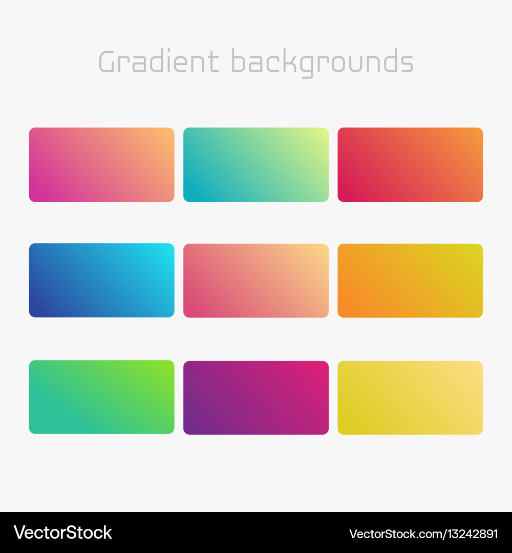 Colorful Gradient Backgrounds vector image