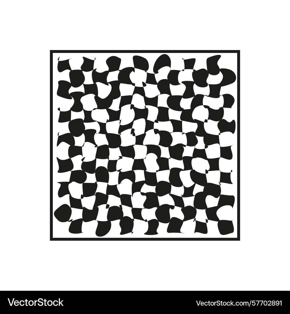 Concentric square grid pixel halftone panel vector image