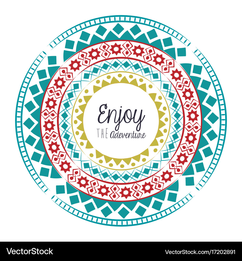 Decorative boho pattern background Vector Image