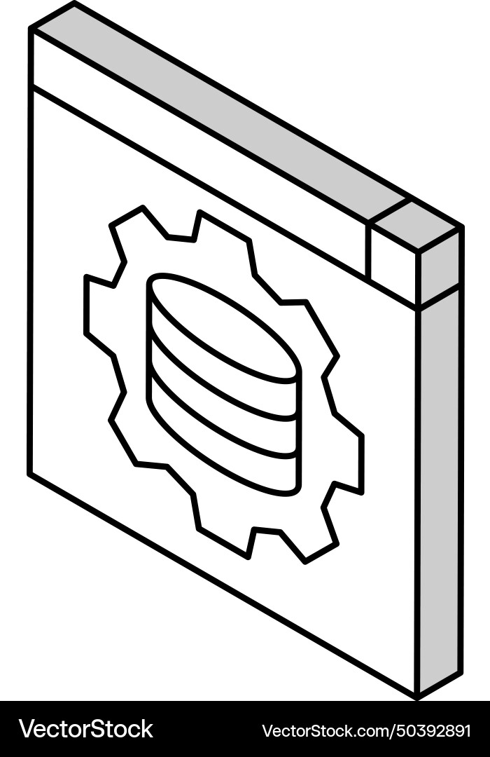 Hardware solution digital processing isometric Hardware solution digital processing isometric vector image