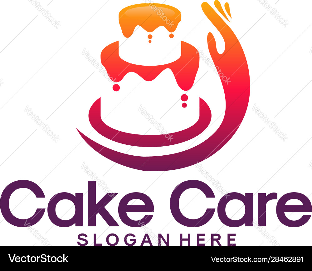 Kuchenpflege Logo Designs Lebensmittelvorlage Kuchenpflege Logo Designs Lebensmittelvorlage vektorbild