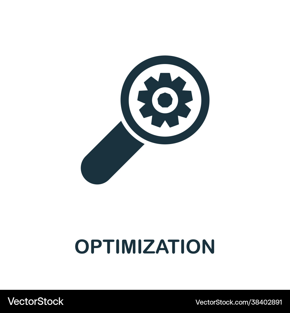 Optimization icon simple creative element filled Vector Image